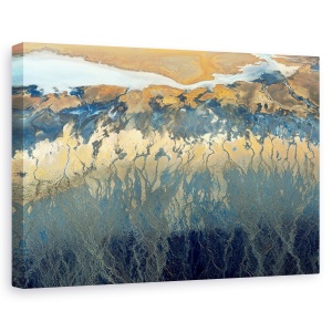 Tablou canvas - California vazuta de sus, Peisaj, Aerian, Nisip, Rau, 80 x 120 cm