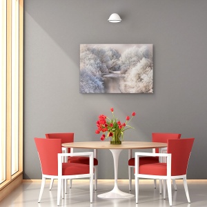 Tablou canvas peisaj iarnă cu zăpadă 60x90 cm