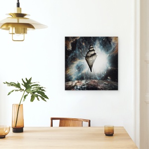 Tablou canvas - Casa De Vis, Editare Creativa, Nautilus, Coaja, Fantezie, Imaginatie, 90 x 90 cm - Img 4
