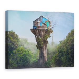 Tablou canvas - Casa In Cer, Acasa, Casuta Din Copac, 60 x 80 cm