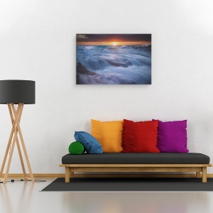 Tablou canvas - Catifea Albastra, Mare, Apa, Apus De Soare, 60 x 90 cm - Img 2
