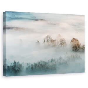 Tablou canvas - Ceata hibernala, Peisaj, Iarna, Rasarit De Soare, 60 x 90 cm
