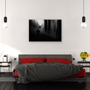 Tablou canvas - Cerb, Animal, Padure, Padure, 40 x 60 cm - Img 3