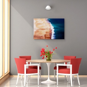 Tablou canvas peisaj ocean cu coastă de argint și nisip