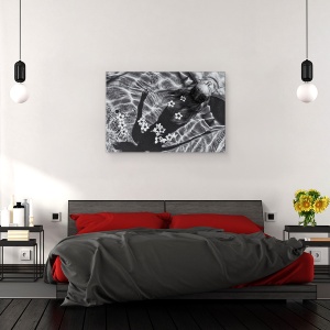 Tablou canvas - Copac Frangipani, Floare, Apa, Piscina, Fata, 60 x 90 cm - Img 3