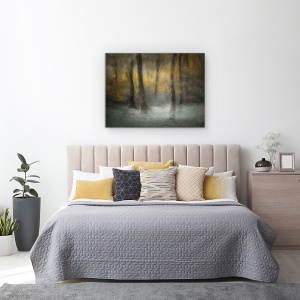 Tablou canvas - Copaci Dansand, Padure, Toamna, Peisaj, 50 x 70 cm - Img 3