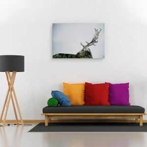 Tablou canvas - Corn De Cerb, Padure, Peisaj, 60 x 90 cm - Img 2