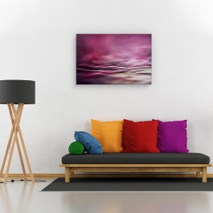 Tablou canvas - Culorile apei, Abstract, Flori, Roz, Peisaj, 80 x 120 cm - Img 4