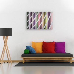 Tablou canvas - Cusca De Cricket, Grillera, Ferestre, Abstract, Vigo, Culori, 60 x 90 cm - Img 2
