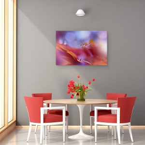 Tablou canvas - Dans In Lumina, Macro, Aproape, Picatura, Apa, Floare, 40 x 60 cm - Img 4