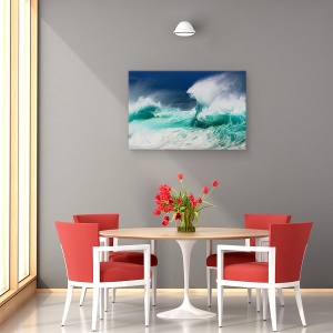 Tablou canvas - Dead Man'S Beach, Alb, Apa, Plaja, Valuri, Putere, 60 x 90 cm - Img 4
