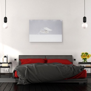 Tablou canvas - Decolarea, Zapada, Bufnita, Gheata, Furtuna, 40 x 60 cm - Img 3