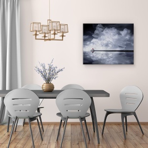 Tablou canvas - Desenul Norilor, Nori, Lung, Expunere, Apa, Reflectie, 60 x 75 cm - Img 4