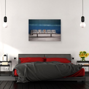 Tablou canvas - Dimineata De Luni, Caini, Hamburg, Metrou, Albastru, Animale, 80 x 120 cm - Img 3