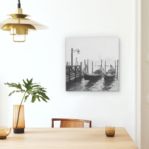 Tablou Canvas - Dimineata In Venetia, Italia, Pier, Turn, Ceata, 60 x 60 cm - Img 4