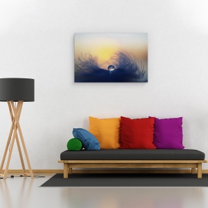 Tablou canvas - Dimineata, Macro, Cadere, Roua, Pana, Soare, Moale, 80 x 120 cm - Img 2