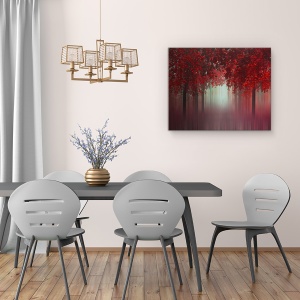 Tablou canvas - Din Dragoste, Padure, Copaci, Ceata, 60 x 75 cm - Img 4