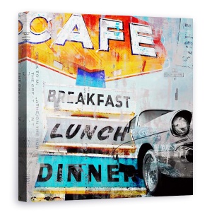 Tablou canvas - Diverse, Oferte speciale, Restaurant, Cafea, Retro Car, 60 x 60 cm