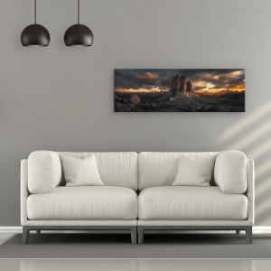 Tablou Canvas - Dolomiti, Munti, Ceata, Alpi, Lacul Lavaredo, 30 x 90 cm - Img 2
