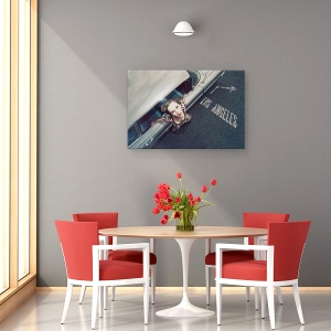 Tablou canvas - Drumul De La Hollywood, Fata, Femeie, Camuflaj, Vintage, Los Angeles, 40 x 60 cm - Img 4