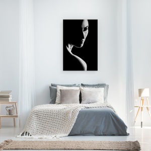 Tablou canvas - Ea, Portret, Curba, Lumina, Umbra, Femeie, 40 x 60 cm - Img 3