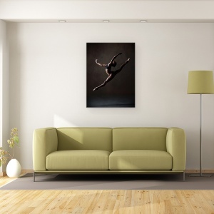 Tablou canvas - Eleganta In Intuneric, Lumina, Umbra, Sari, Salt, Zbor, 60 x 80 cm - Img 2