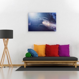 Tablou canvas - Explorator, Volkswagen, Masina, Autobuz, Noapte, 60 x 90 cm - Img 2
