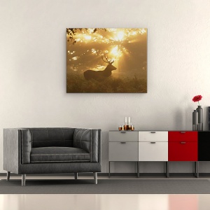 Tablou canvas - Fantoma Padurii, Natura, Animal, Salbatic, Caprioara, 60 x 75 cm - Img 2