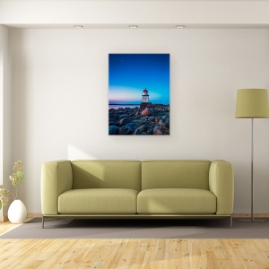 Tablou canvas - Far, Lac, Apa, Apus De Soare, Peisaj Marin, 60 x 80 cm - Img 2