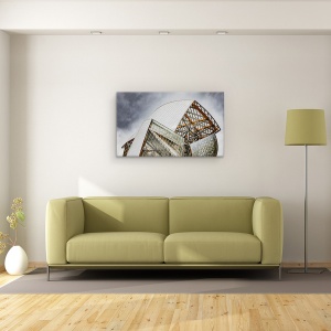 Tablou canvas - Fara Incertitudine, Arhitectura, Paris, Cladire, Modern, Abstract, 50 x 80 cm - Img 2