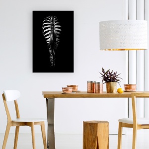 Tablou Canvas - Fara Titlu, Zebra, Coada, Alb-Negru, Dungi, Spate, 60 x 90 cm - Img 4