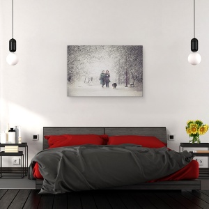 Tablou canvas - Farmecul Furtunii De Zapada, Emotie, Sentiment, Viscol, 40 x 60 cm - Img 3