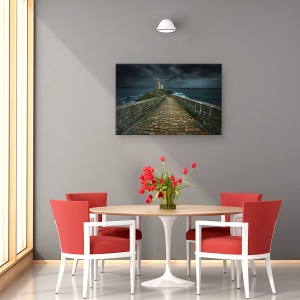 Tablou canvas - Farul, Noapte, Arhitectura, Turn, Perspectiva, 80 x 120 cm - Img 4