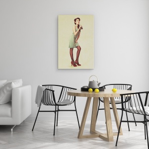 Tablou canvas - Fata Frumoasa, Vintage, Vechi, 60 x 90 cm - Img 4