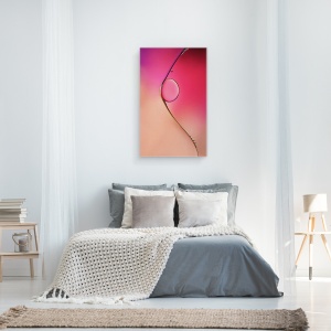 Tablou canvas - Femeie, Macro, Roz, Ulei, Picatura, 50 x 80 cm - Img 3