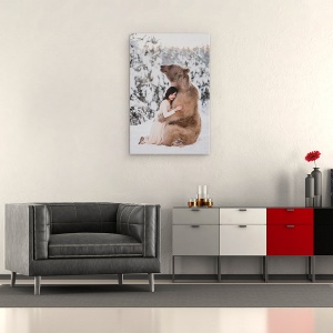 Tablou canvas - Femeie, Model, Femeie, Fata, Portret, Afara, 40 x 60 cm - Img 2