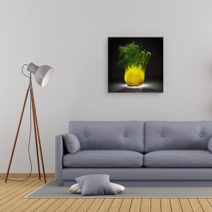 Tablou canvas - Fenicul, Fenicul, Legume, Inima, Bucatarie, Natura Moarta, 90 x 90 cm - Img 2