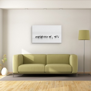 Tablou canvas - Flamingo, Punct, Pasari, Salbatic, 50 x 80 cm - Img 2