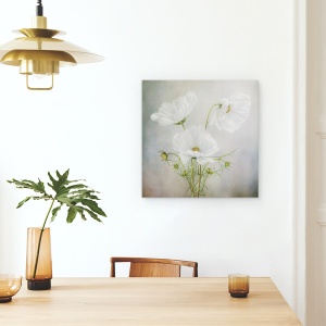 Tablou canvas - Floare Alba, Primavara, Pictura, 90 x 90 cm - Img 4