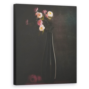 Tablou canvas - Floare, Vaza, Trandafir, 60 x 75 cm