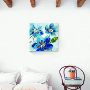 Tablou decorativ floral pe canvas cu flori violete