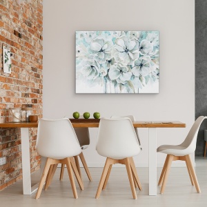 Tablou canvas - Flori, Alb, Armonie, Pictura, 60 x 80 cm - Img 4