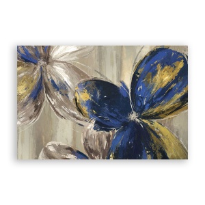 Tablou Canvas - Flori, Albastru, 60 x 80 cm