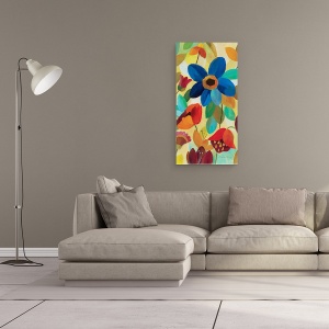 Tablou canvas - Flori colorate, 50 x 100 cm - Img 2