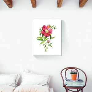 Tablou decorativ canvas cu bujori roșii 40x50 cm