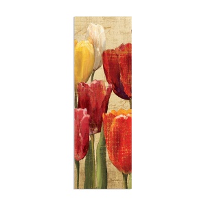 Tablou Canvas - Flori, Floare, Lalele, Primavara, Rosu, 30 x 90 cm