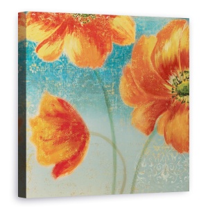 Tablou canvas - Flori, Flori, Mac, Rosu, Pictura, 60 x 60 cm