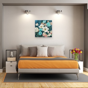 Tablou canvas - Flori, Lalele Colorate, Pictura, 90 x 90 cm - Img 3