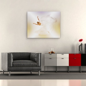 Tablou canvas - Fluture, Rochie, Moda, Ingeras, Zbor, 60 x 75 cm - Img 2