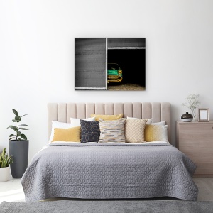 Tablou canvas - Frumusete Ascunsa, Masina, Clasic, Retro, Vintage, Garaj, 75 x 100 cm - Img 3